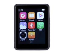 GLOGLOW Portable Touch Screen Music Player MP3 Player with 2.4 Inch Full Touchscreen Built in Speaker FM Radio Electric Book Reader for Music Video Playback