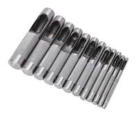 GLOGLOW Puncher de Hoyos with 12 -piece Carbon Steel Drilling Tools for Leather Belts - Multifunction Manual Tools for Artisans