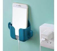 GLOGLOW Remote Control Organizer Wall Mounted Navy Blue Space Saving Self Adhesive TV Controller Holder for Home Living Room