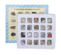 GLOGLOW Rock Collection Kit, 20Pcs Educational Set with Identification Chart, Perfect for Kids Geology Learning and Nature Exploration (Original Rock Set 2)