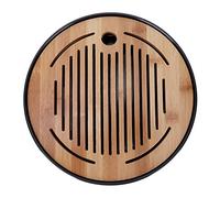 GLOGLOW Round Tea Tray with Drainage and Water Storage for Tea Set, for Set, Serving Tray and Desktop Mat for Home Round with Drainage and Water Storage Nan Nan (10 Inch)