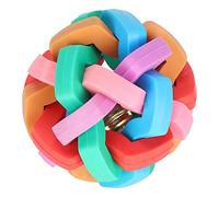 GLOGLOW Rubber Ball Toys, Interactive Toy with Inside Bell for Puppy Dogs Cats Mini Pigs Rubber Ball, Colorful Soft Chewing Nan Nan (S)