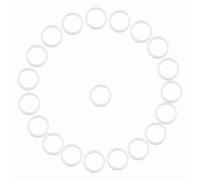 GLOGLOW Safe Silicone O-Rings Pacifier Chain Clips Baby Adapter Holder Non- Durable Pacifier Clips for Baby Girls Boys 20 Piece Set (White)