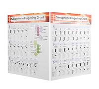 GLOGLOW Saxophone Fingering Chart Basics Guide for Beginner, Beginner, Portable Coated Paper Learn Saxophone Easily Fingering Chart Basics Guide for Nan Nan