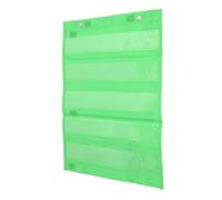 GLOGLOW Small Pocket Chart Bright Colored Teaching Tool for 5 Rows Magnetic Pocket Graphic for Classroom Activities and PVC Polyester Centers (Green)