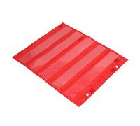 GLOGLOW Small Pocket Chart Bright Colored Teaching Tool for 5 Rows Magnetic Pocket Graphic for Classroom Activities and PVC Polyester Centers (Red)
