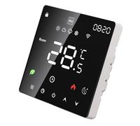 GLOGLOW Smart Home Thermostat Programmable Thermostat Digital with LCD Color Touchscreen for Underfloor Heating Home Office Hotel (WiFi, (Voice Control for Yandex Alice, for)