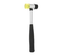 GLOGLOW Soft Rubber Hammer 25 Mm High Carbon Steel Ergonomic Percussion Stainless Steel + Black Plastic 1 Piece for Home Repair