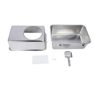 GLOGLOW Stainless Steel Cat Litter Box with Lid XL Extra Large Metal Litter Pan for Big Cats High Sided Enclosed Odor Control Non Sticky Anti Leakage Easy Cleaning