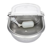 GLOGLOW Stainless Steel Water Bowl, Automatic Drinking Bowl with Float Valve, 4L Capacity for Horses, Goats, Sheep, and Cattle