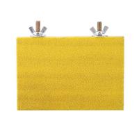 GLOGLOW Standing Toy, Clean Playground Bird Frosted Perch Cage Accessories for Hamsters Chinchillas Parrots Small Animal Standing Toy, Pet Birds Wooden Grinding Nan (Yellow long side screws)