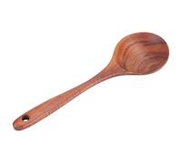GLOGLOW Teak Wooden Spoon, Spatula Mixing Stirring Serving Cooking Spoon Cooking Utensil for Butter Paste Soda Jam Honey Teak Wooden, 9.4in Non Stick Wood Nan Nan