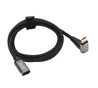 GLOGLOW USB C 3.1 Male to Female Fast Charging Cable PD100W 10Gbps 4K@60Hz USB C Charging Cable for Steam Deck Game Consoles Aluminum Alloy Nylon Braided (100cm)