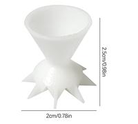 GLOGLOW Versatile Acrylic Paint Spill - 7 -piece 7 piece Funnel Divided Cup Ideal for Young Artists and Plastic Materials for Beginners (White)