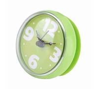 GLOGLOW Water Proof Wall Clock, Analog Clock with Suction Cup for Bathroom and Kitchen, Time Management Tool for Your Morning Routine (Green)