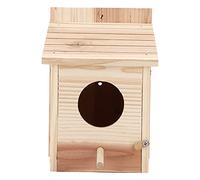 GLOGLOW Wooden Birdhouse, Outdoor Innovative Durable Rest Stand Enter Birdhouse Breeding Box with Standing Rod Suitable for Small Large Birds