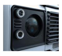 Glohh GL-2 LED Front Lights Compatible with Landrover 90/110 1983-1990 & Defender (LD) 1990-2016 - Clear (4-Piece)