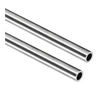 GLOKUUCA 304 Stainless Steel 7mm OD 250mm Length - 2Pcs Round Metal Pipe Fits for Industrial Applications - Stainless Steel Seamless Straight Pipe Tube - (1mm Thickness)