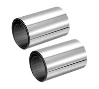 GLOKUUCA 304 Stainless Steel Foil Roll - 2 Pack Polished Finish Trim Strips Sheet Filler Fits for Industry Machinery - 0.5mm x 100mm x 1M (T x W x L)