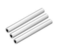 GLOKUUCA Aluminum Round Tube 6063-3 Pcs Metal Straight Tubing Pipe Tubing Fits for Industry DIY Projects Craft Model Use - (10mm OD x 6mm ID x 100mm L)