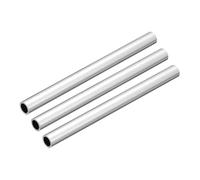 GLOKUUCA Aluminum Round Tube 6063-3 Pcs Metal Straight Tubing Pipe Tubing Fits for Industry DIY Projects Craft Model Use - (8mm OD x 6mm ID x 100mm L)