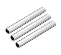 GLOKUUCA Aluminum Round Tube 6063-3 Pcs Metal Straight Tubing Pipe Tubing Fits for Industry DIY Projects Craft Model Use - (14mm OD x 10mm ID x 100mm L)