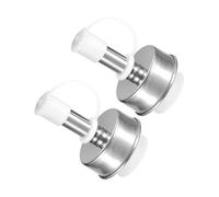 GLOKUUCA Liquor Pour Spout - 2 Pcs Stainless Steel Bottle Pourers with Dust Cap Fits for Alcohol Olive Oil Vinegar Wine - Speed Pourers Bartender Accessories - (57-mm/2.24-inch, White)