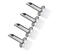 GLOKUUCA Liquor Pour Spout - 4 Pcs Liquor Bottle Pourers Fits for Alcohol Olive Oil Vinegar Wine Bottle - Stainless Steel Speed Pourers Bartender Accessories - (55-mm/2.17-inch, White)