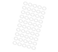 GLOKUUCA Nylon Flat Washers - 50 Packs Flat Washers Assortment Kits Fits for Screw and Bolts - M16 x 28mm x 1mm Clear