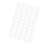 GLOKUUCA Nylon Flat Washers - 50 Packs Flat Washers Assortment Kits Fits for Screw and Bolts - M3.5 x 11mm x 1mm Clear