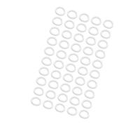 GLOKUUCA Nylon Flat Washers - 50 Packs Flat Washers Assortment Kits Fits for Screw and Bolts - M5 x 7.5mm x 1mm Clear