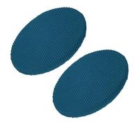 GLOKUUCA Round Bar Stool Covers - 2 Packs Anti-Slip Washable Elastic Soft Seat Slipcovers Fits for Bar Chair Stool - 11 Inch-16 Inch Dia, Stone Blue