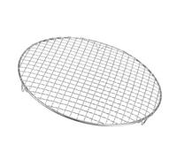 GLOKUUCA Round Cooking Rack - Stainless Steel BBQ Grill Net Mesh with Legs Fits for Cooling Baking Steaming - Cross Wire Barbecue Grilling Grate - (11.6-inch x 0.79-inch, Silver Tone)