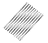 GLOKUUCA Round Rod Bars - 10 Pcs Metal Solid Shaft Rods Fits for Shaft Gear Drill Lathes Boring Machine Turning Mini DIY Craft - Stainless Steel - (6mm x 150mm)