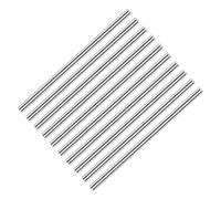 GLOKUUCA Round Rod Bars - 10 Pcs Metal Solid Shaft Rods Fits for Shaft Gear Drill Lathes Boring Machine Turning Mini DIY Craft - Stainless Steel - (3mm x 75mm)