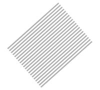 GLOKUUCA Round Rod Bars - 20 Pcs Metal Solid Shaft Rods Fits for Shaft Gear Drill Lathes Boring Machine Turning Mini DIY Craft - Stainless Steel - (1mm x 100mm)