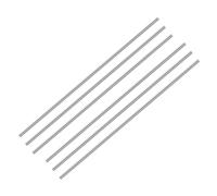 GLOKUUCA Round Rod Bars - 6 Pcs Metal Solid Shaft Rods Fits for Shaft Gear Drill Lathes Boring Machine Turning Mini DIY Craft - Stainless Steel - (1.5mm x 300mm)