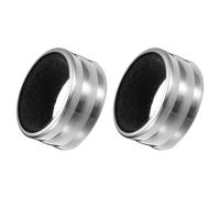GLOKUUCA Wine Bottle Collars - 2Pack Classy Wine Collar Drip Rings Fits for Bar and Home - Stainless Steel Wine Drop Stopper - (1.57-inch x 0.75-inch, Black Silver)