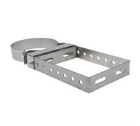 Glomc 1 Pack Adjustable Stainless Steel Chimney Pipe Holder For 150Mm Flue Secure Support Bracket For Fireplace Wood Stove Boiler Installation Silver