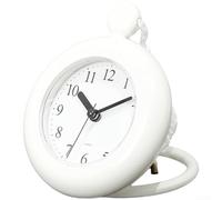 Glomc 1 Pack Waterproof Silent Wall Clock With Suction Cup And Hook, Quiet Sweep Movement For Bathroom Kitchen Humid Areas, White Abs Plastic 12.2X14.7Cm(B)