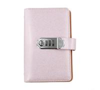 Glomc 1 Password Lock Money Saving Book Pu Leather Banknote And Coin Storage Binder With Multiple Compartments For Students And Young Professionals(Pink)