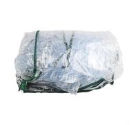 Glomc 1 Piece Transparent Pvc Greenhouse Cover With Rolling Shutter Door And Sloping Roof, Fits 100X50X150 Cm Or 130X90X150 Cm Frames, White With Green Edges For Balcony,(130x90x150cm)