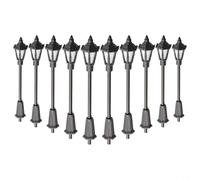 Glomc 10PCS H0 Scale LED Street Lamp Designed For TT Model Railway Lighting Projects And 00 Gauge Track Layout Applications For Miniature Gardens Cities Model Mini- People