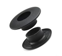 Glomc 16Mm Foosball Table Bearings 10Pcs Replacement Bushings For Soccer Football Game, Plastic Rod Supports Fit 24-34Mm Panels, Black Color