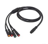 Glomc 1T4 Electric Bicycle Motor Adapter Main Cable, Waterproof 8-Pin Controller Connector With 5-Pin Display, 3-Pin Throttle And Brake Interfaces, 105 Cm Rubber Copper