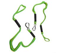 Glomc 2 Pack Bungee Dock Lines Mooring Rope 4FT Stretch Cord For Kayak Boat Marine, 316 Stainless Steel Snap Hook With Foam Float, Shock Absorber (green)