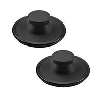 Glomc 2 Pack Kitchen Sink Drain Stopper For Insinkerator And Waste, 3.5 Inch Black Rubber Garbage Disposal With Raised Handle, Designed For Home Cooking And