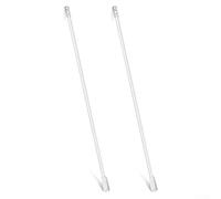 Glomc 2 Pack Window Blind Wand Replacement, 17 Inch Transparent Acrylic Curtain Pull Rods with Hook and Grip for Effortless Tilt Control in Home and Office