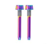 Glomc 2Pcs Alloy Brake Pad Retaining Pin,For Magura MT2/MT4/MT5/MT6/MT8 Disc Brake Calipers,26Mm Black Or Rainbow Gold,Compatible With Mountain Bike B(RAINBOW)