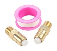 Glomc 2Pcs Brass Threaded Fitting Washer 1/4" Npt Thermal Relief Valve For Homelite/Karcher Pressure Washer Head Overheating Protection, Suitable For Garden And